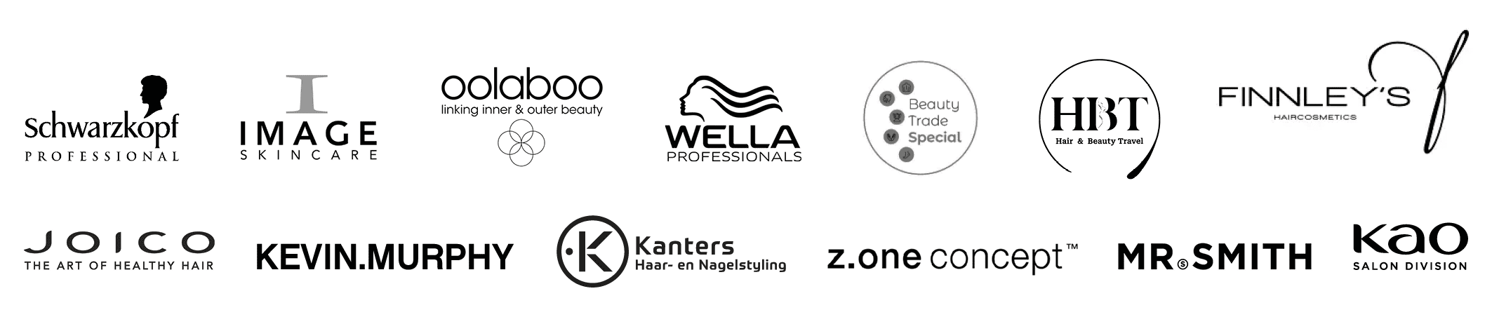 Balk met logo’s