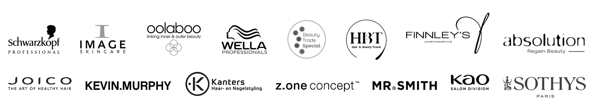 Balk met logo’s